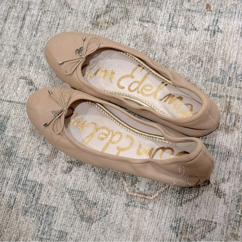 Sam Edelman Taupe Ballet Flats - Picture 2 of 11